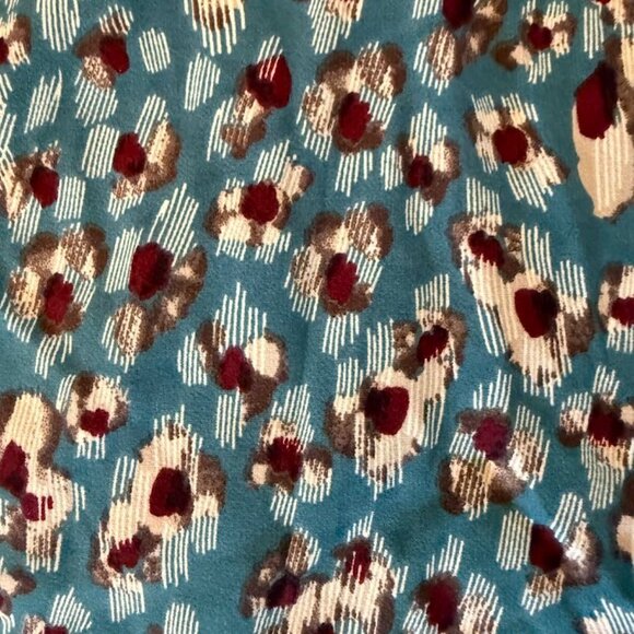 Umgee Teal Mix Long Sleeve Babydoll Dress, Size Large - Picture 7 of 9